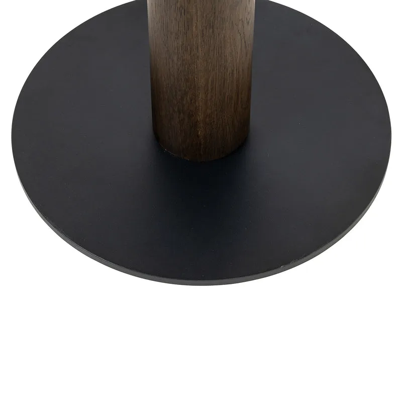 Richmond Bistro-Tisch Ritz rund 75 cm Travertin-Keramik Eichenfurnier