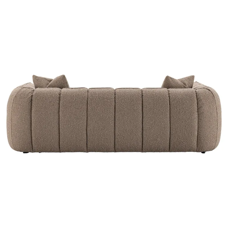 Sofa Hogan 3-Sitzer Mocca Chunky – schwer entflammbar, Steppnähte