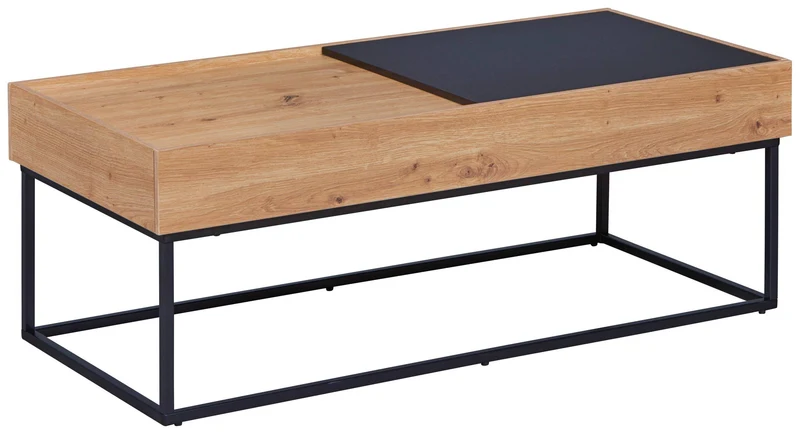 Couchtisch FILORA, 110 x 50 cm Metallfüße Optik: Artisan Eiche