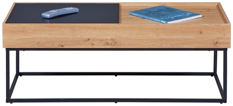Couchtisch FILORA, 110 x 50 cm Metallfüße Optik: Artisan Eiche