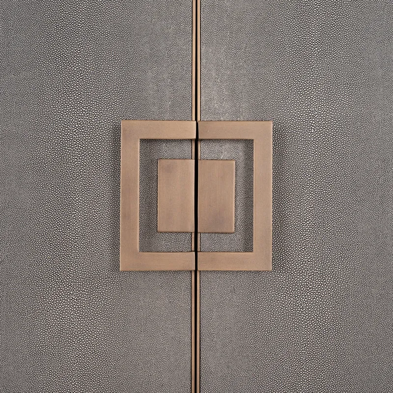 Richmond Barschrank Bloomville Brass Shagreen, Eiche & PU-Leder