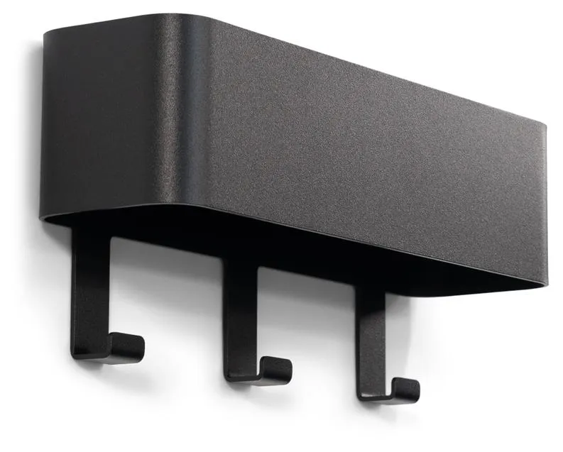Garderobenhaken Hakenleiste DAX PLAY 3 Stahl Schwarz, Spinder Design