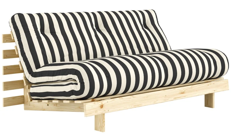 Schlafsofa ROOTS 160 Bold Stripes Sofa Kiefer massiv unbehandelt, Karup