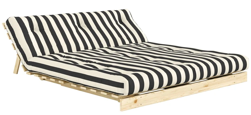 Schlafsofa ROOTS 160 Bold Stripes Sofa Kiefer massiv unbehandelt, Karup