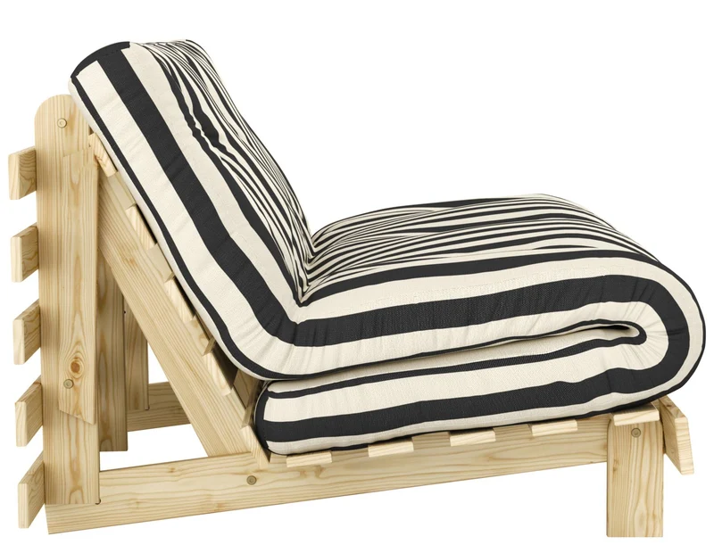 Schlafsofa ROOTS 140 Bold Stripes Sofa Kiefer massiv unbehandelt, Karup
