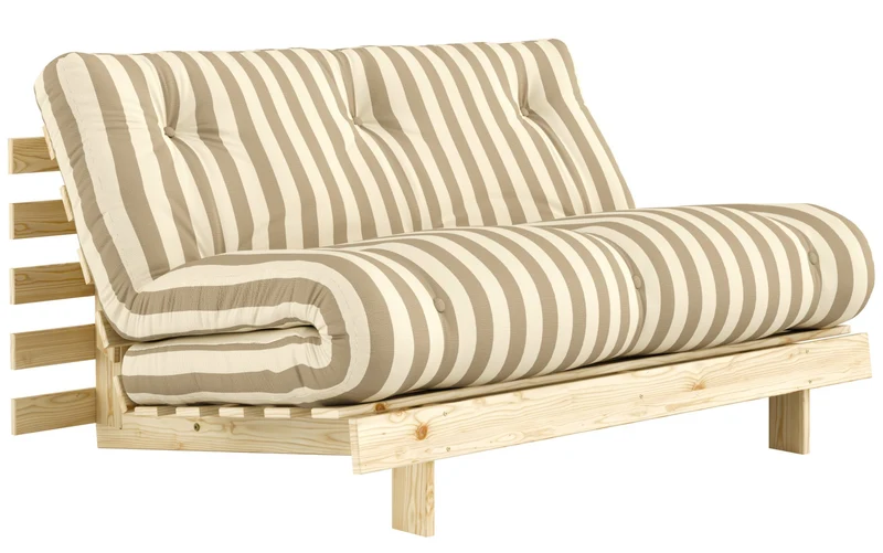 Schlafsofa ROOTS 140 Bold Stripes Sofa Kiefer massiv unbehandelt, Karup