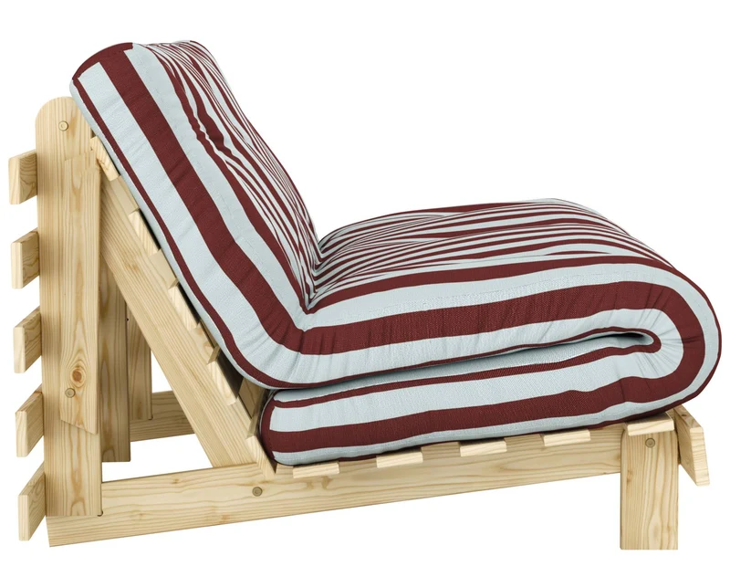Schlafsofa ROOTS 140 Bold Stripes Sofa Kiefer massiv unbehandelt, Karup