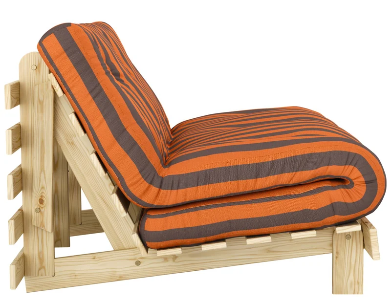 Schlafsofa ROOTS 140 Bold Stripes Sofa Kiefer massiv unbehandelt, Karup