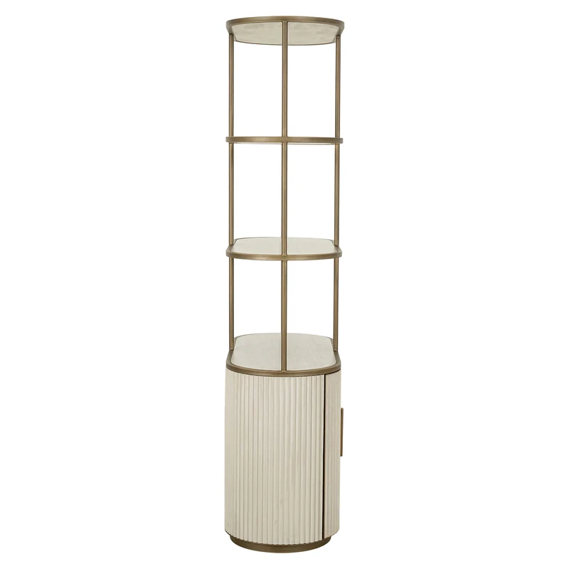 Richmond Vitrine Tivoli White – Keramikplatte, Eisen & MDF, 197 cm