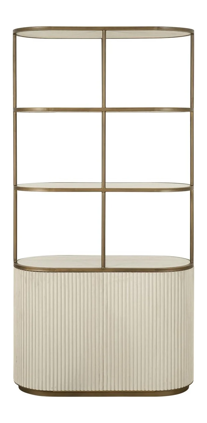 Richmond Vitrine Tivoli White – Keramikplatte, Eisen & MDF, 197 cm