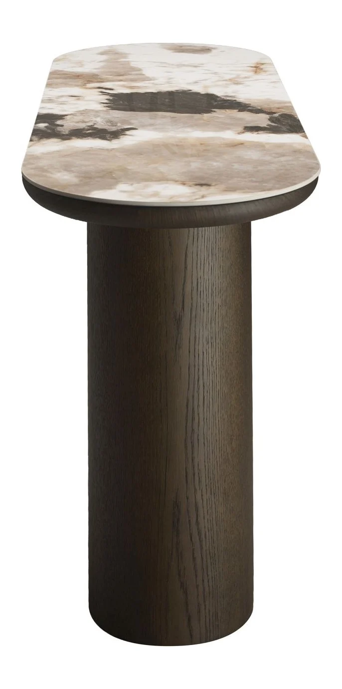 Konsole Langford Brown – Richmond Konsolentisch mit Keramik-Platte