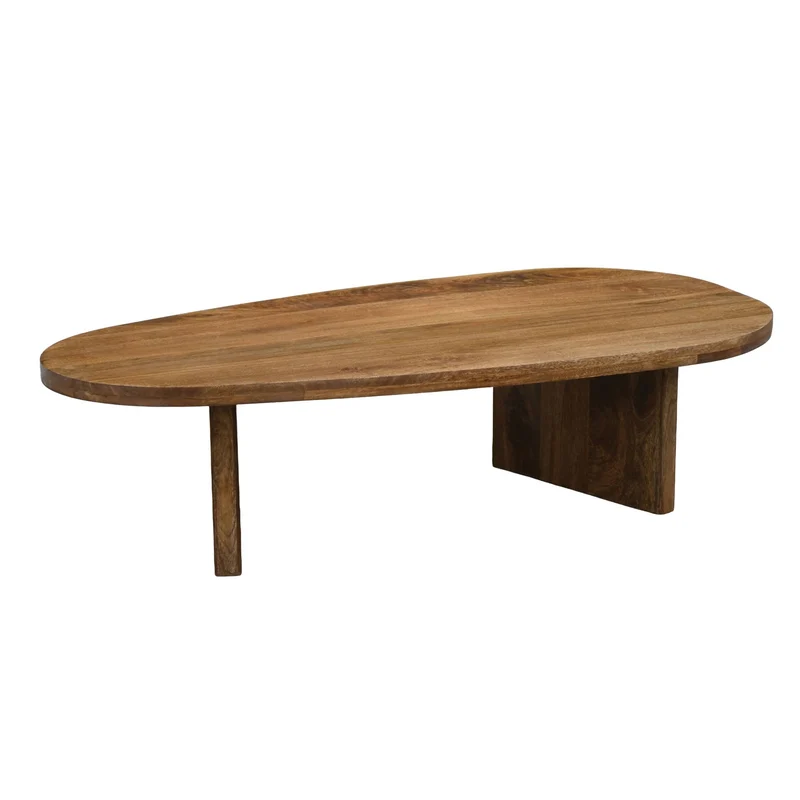 Couchtisch Mango Massivholz oval 120 cm, handgefertigt von Wohnling