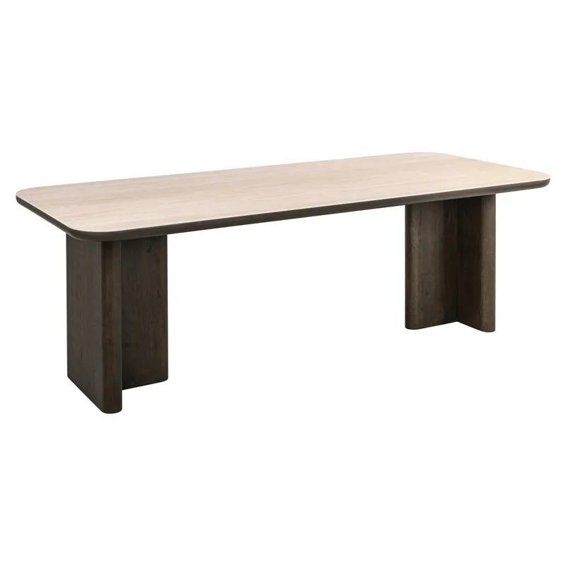 Esstisch Nando 270 cm Richmond – Eichenfurnier & Travertin-Keramik