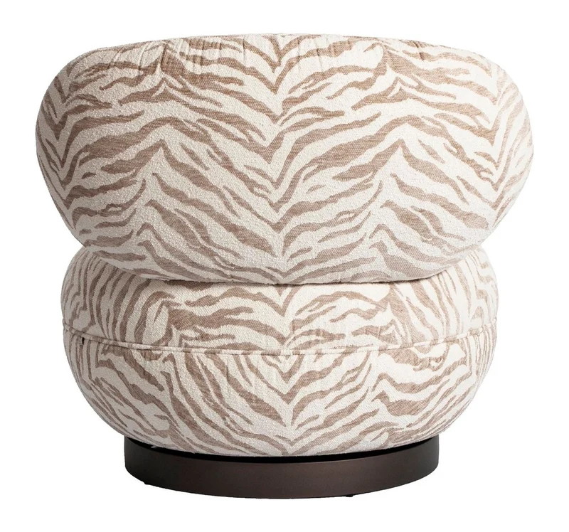 Lounge Stuhl Jace Beige Tiger mit Drehfunktion – Richmond