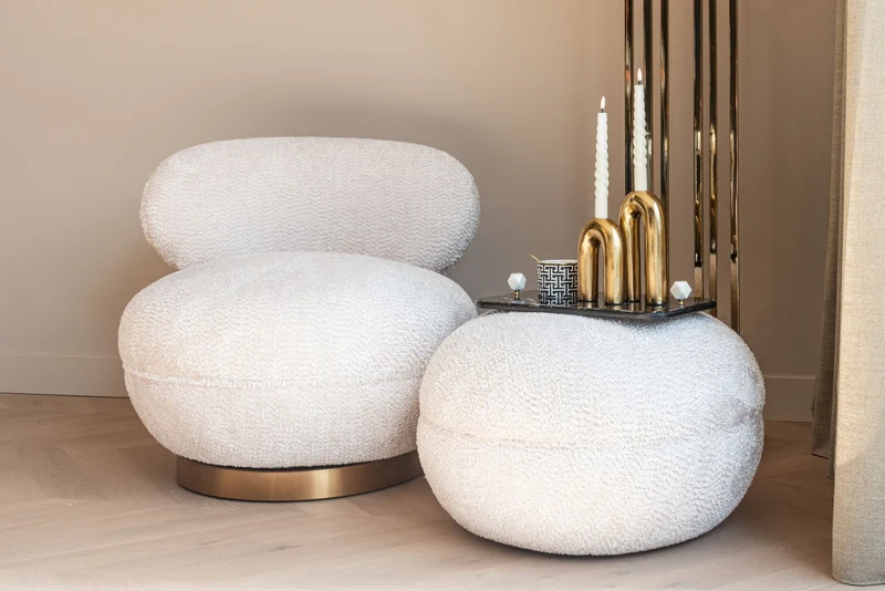 Lounge Stuhl Jace Beige Tiger mit Drehfunktion – Richmond
