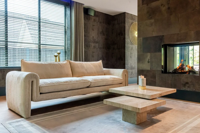 Couchtisch La Cantera 2er-Set, Travertin beige, 80x80 cm