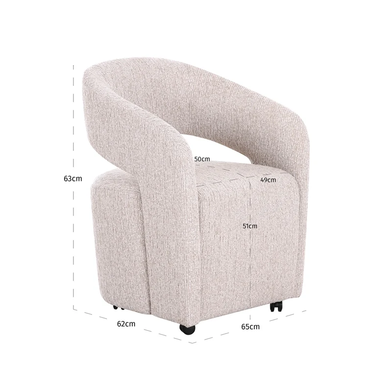 Esszimmerstuhl Vixen natural linear, Richmond, Sperrholz & Polyester