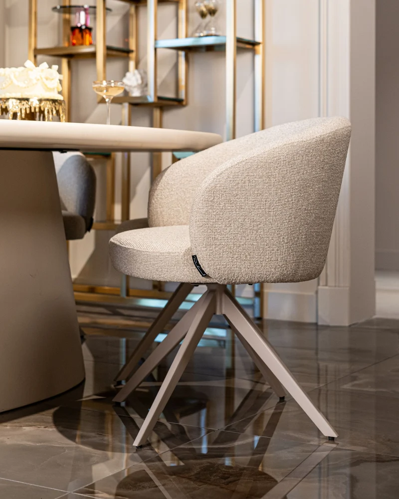 Esstisch Clayton 220 cm beige – MDF mit Eco-Plaster-Finish