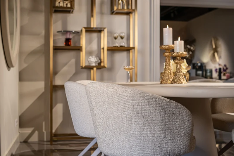 Esstisch Clayton 220 cm beige – MDF mit Eco-Plaster-Finish