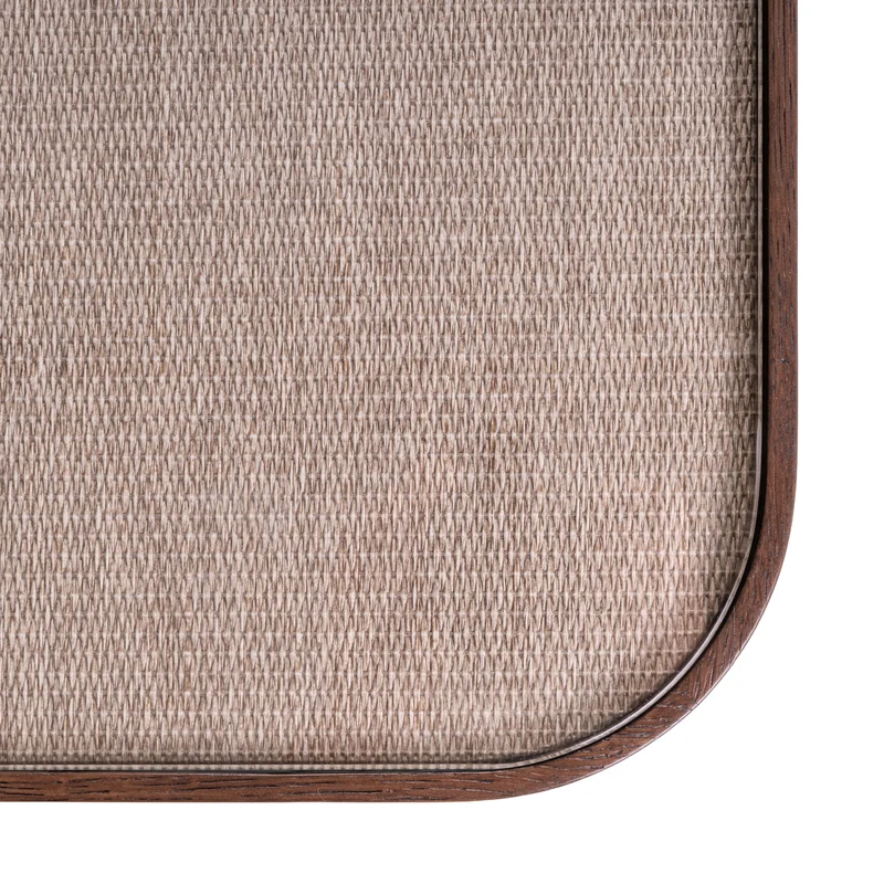 Esstisch Willox 235 cm Beige mit Glasplatte, Eiche und Metall
