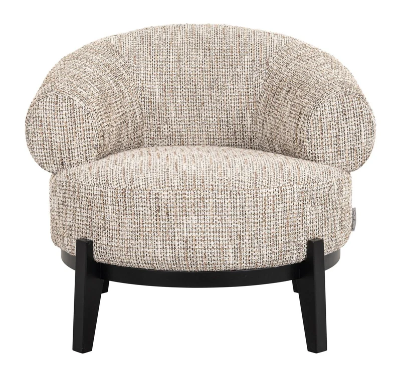 Lounge Stuhl Montana trendy nature – gemütlicher Sessel mit Holzbeinen