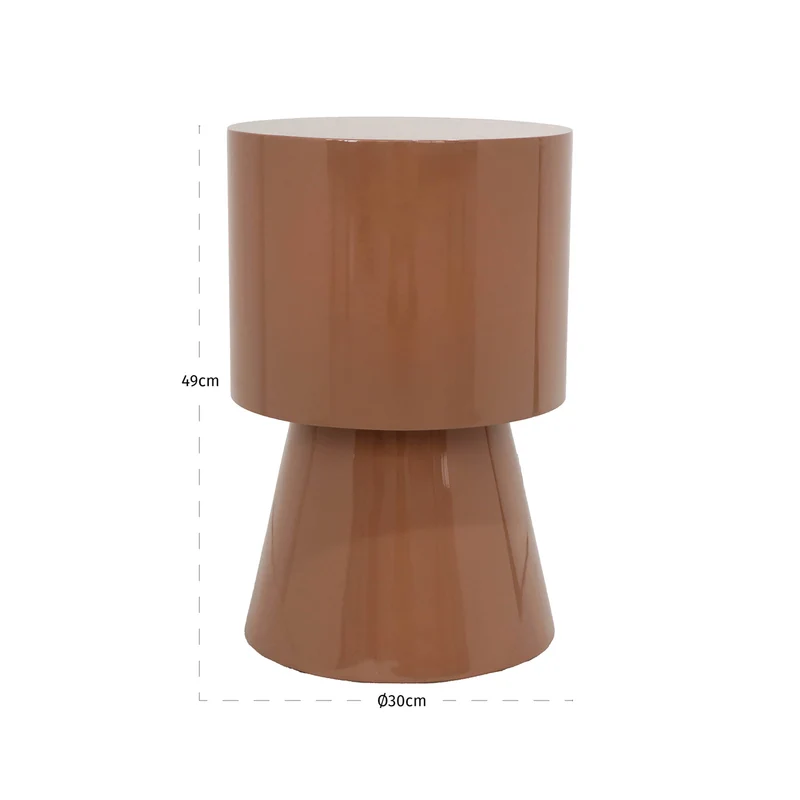 Beistelltisch Liza mocha mousse – kompaktes Design für Sofa & Sessel