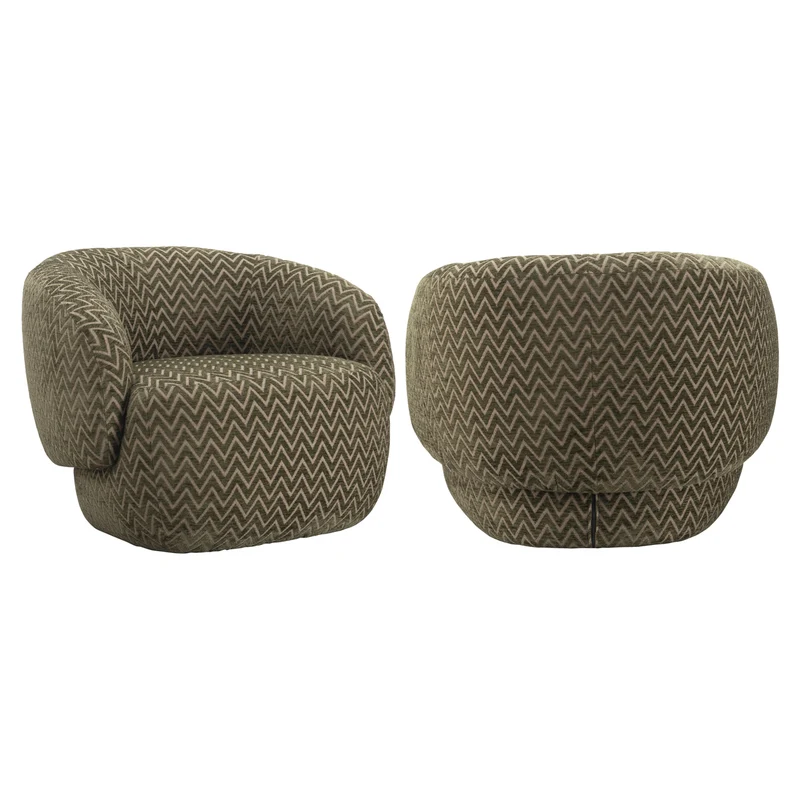 Lounge Stuhl Milano moss chevron mit gepolsterter Sitzfläche