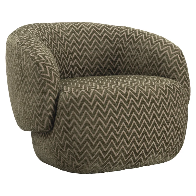 Lounge Stuhl Milano moss chevron mit gepolsterter Sitzfläche