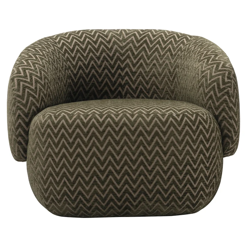 Lounge Stuhl Milano moss chevron mit gepolsterter Sitzfläche