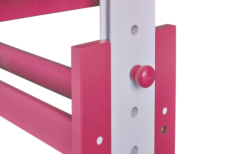 Kinderschreibtisch PIJII Pink weiß + Rollcontainer Simon Komplettset