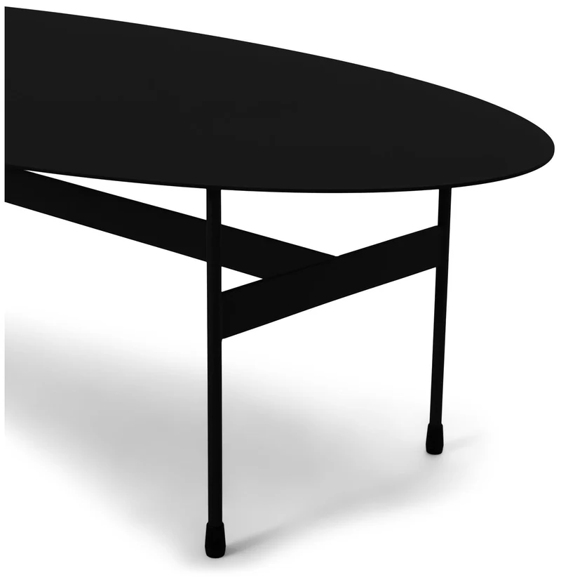 Spinder MIRA OVAL Couchtisch 125 x 40 cm Oval Stahl Minimalistisch