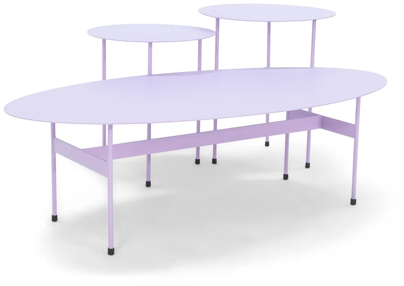 Spinder MIRA OVAL Couchtisch 125 x 40 cm Oval Stahl Minimalistisch