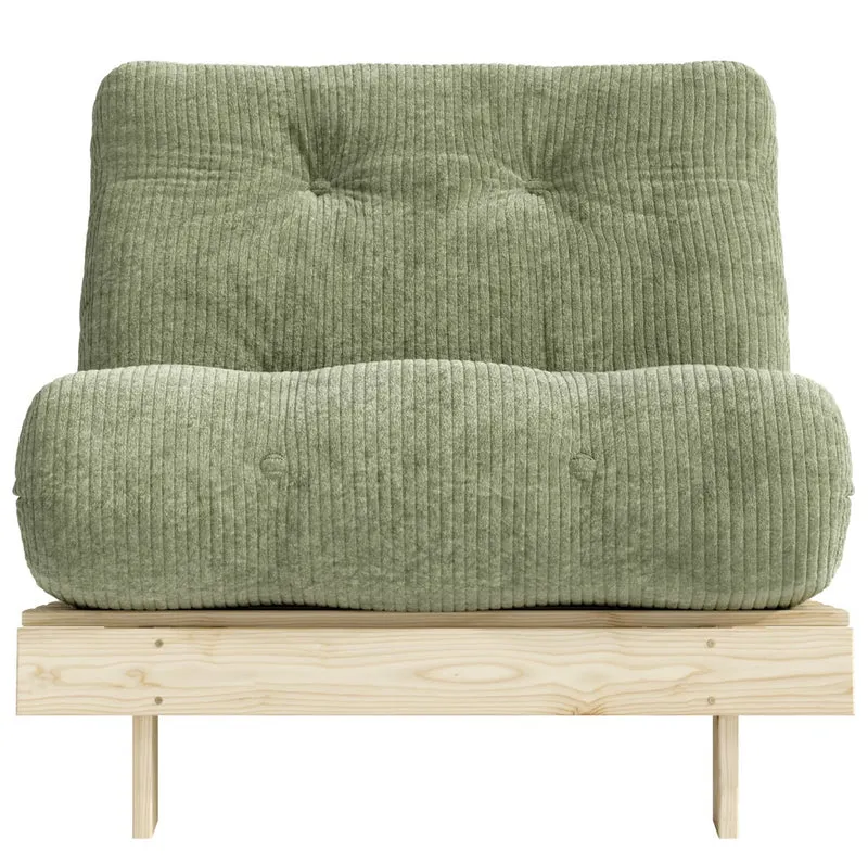 Sofa Schlafsofa ROOTS 90 Polster Cord Kiefer massiv unbehandelt Karup