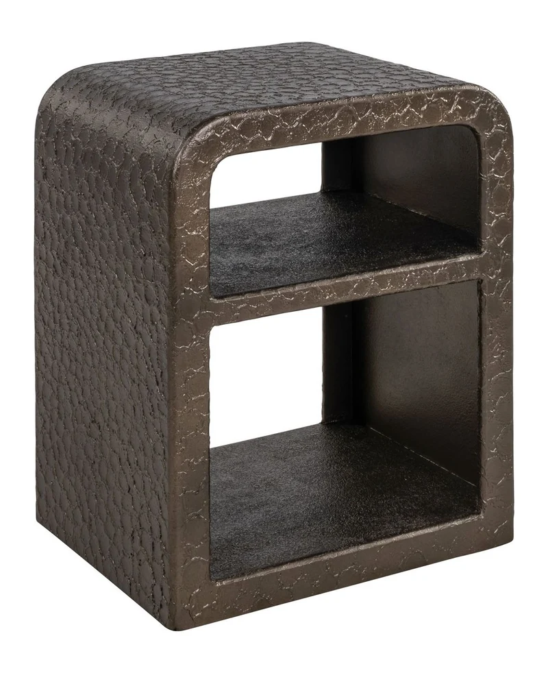 Nachttisch Dorma Brunzae – MDF & Metall, Schlafzimmer-Möbel