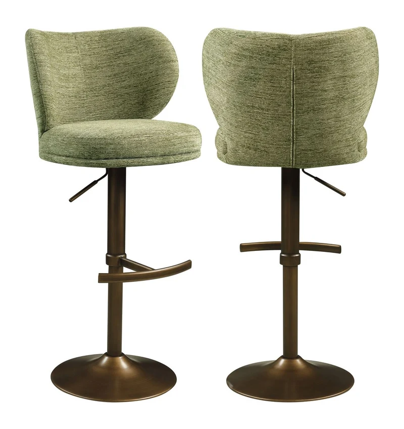 Barhocker Amely pistache softweave mit drehbarer Sitzfläche