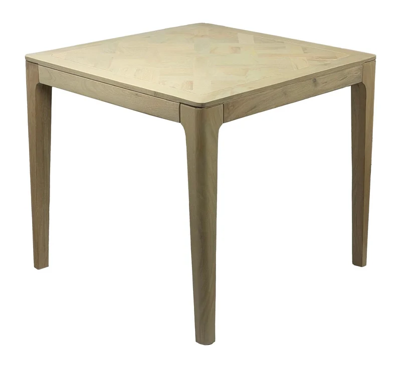 Esstisch Mango Massivholz 80x80 cm White Wash für 4 Personen