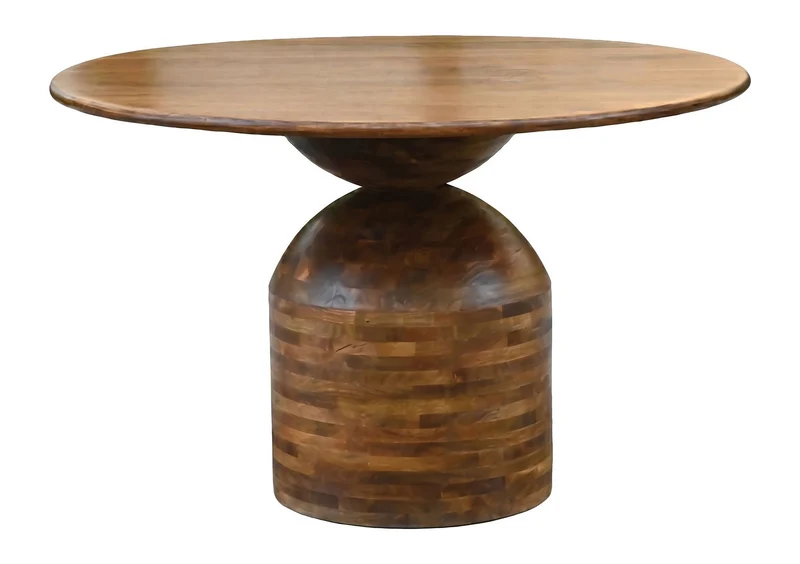 Esszimmertisch Rund 120 cm aus Mango Massivholz für Küche