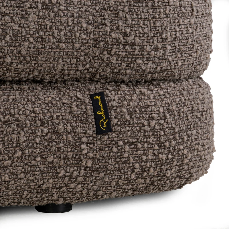 Hocker Adele brown chunky – Fußbank mit strukturiertem Bezug