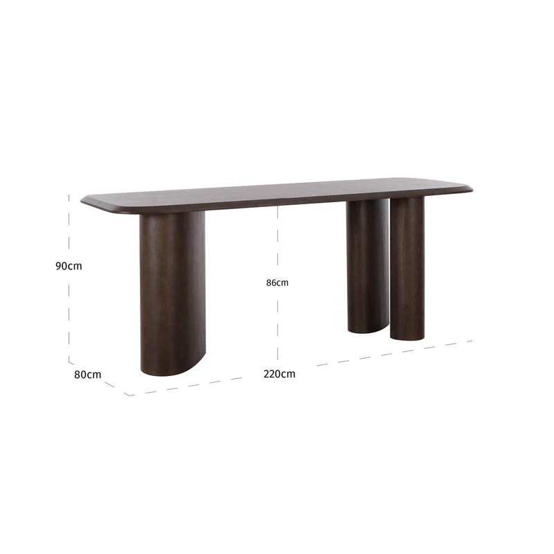 Thekentisch Prancer brown für Küche & Barbereich, 220 cm breit