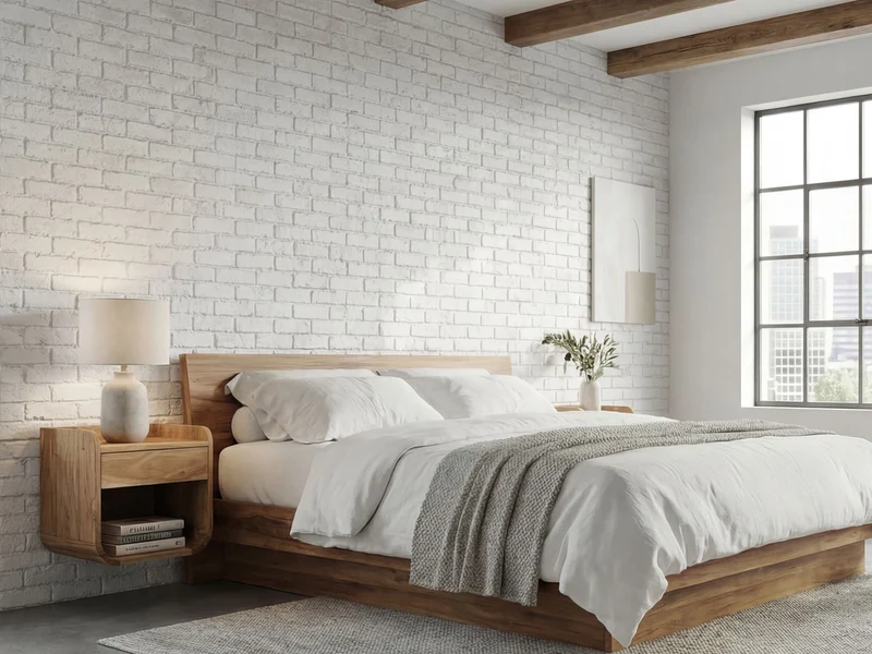 Nachtkonsole Akazie Massivholz Braun mit Schublade für Wandmontage