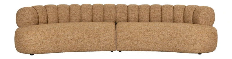 Sofa Duvane 4,5-Sitzer Braun mit Eukalyptusholz-Gestell von Dutchbone