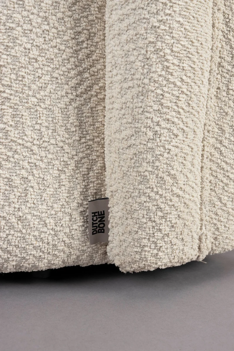 Loungesessel Seina von Dutchbone mit drehbarem Sitz, Beige aus Bouclé