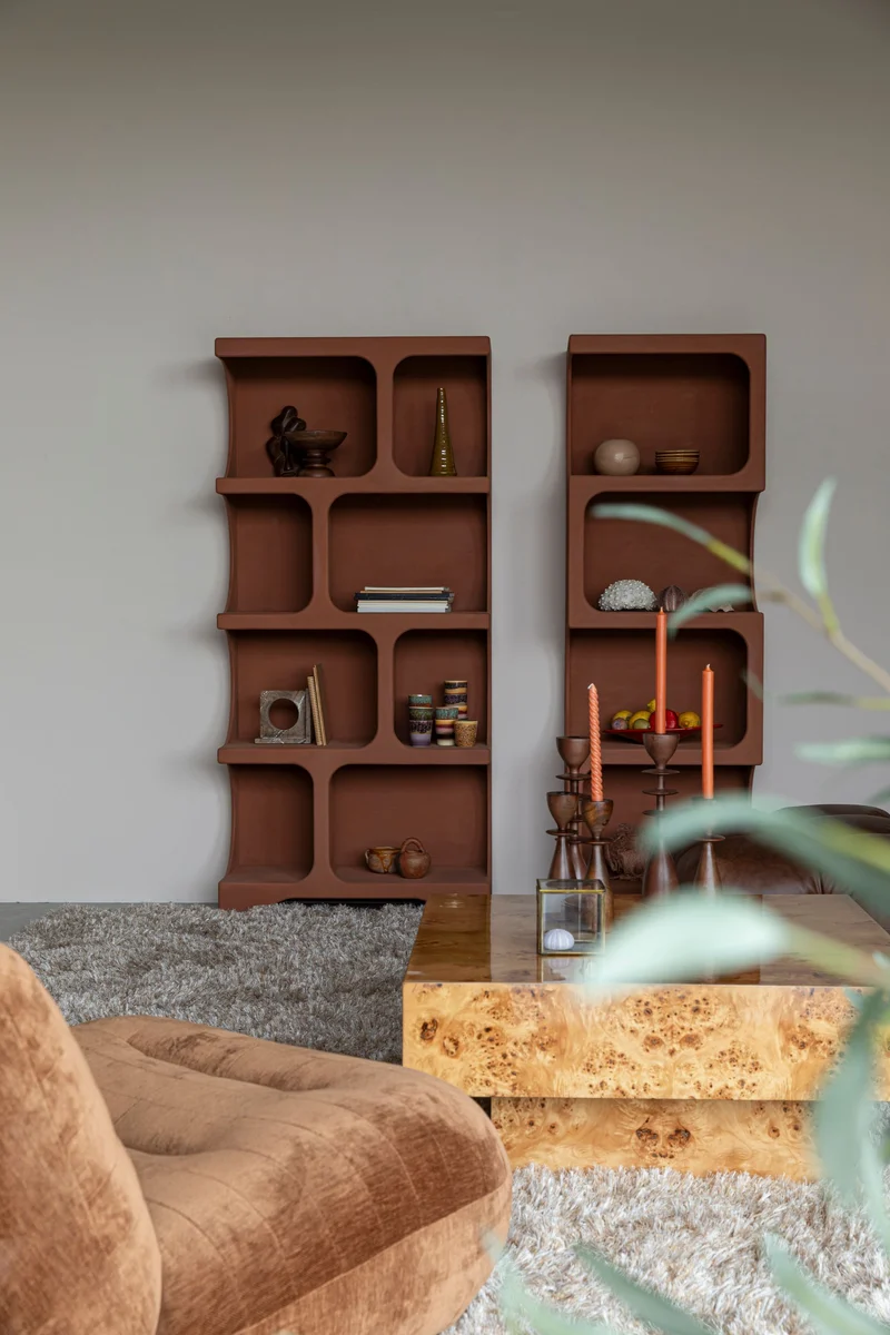 Regal Dundee XL in Terracotta von Dutchbone im modularen Retro-Design