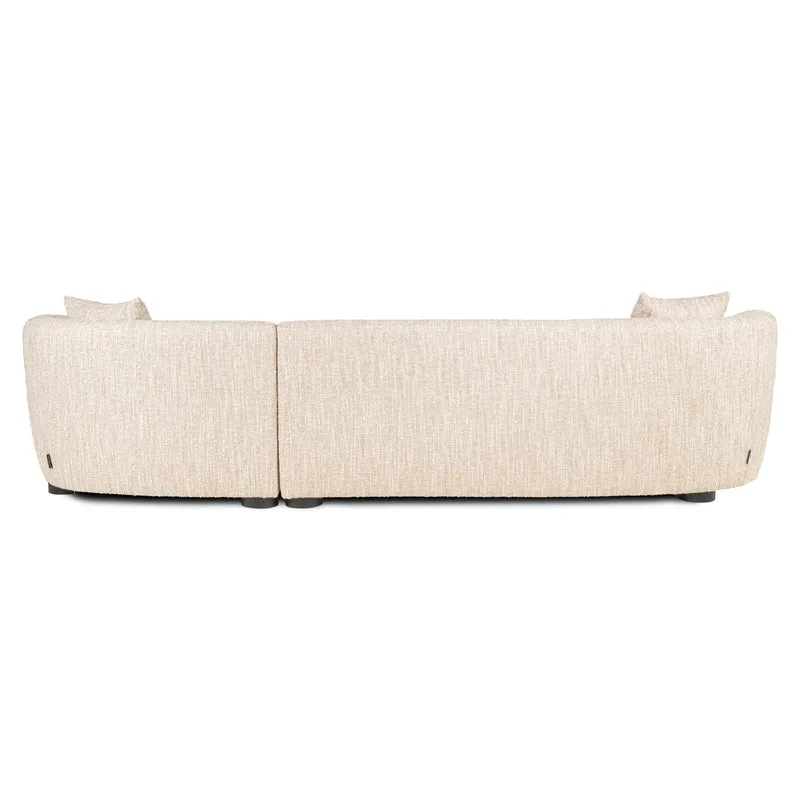 Richmond Sofa Pandora Lounge Right in Beige Angora, 320 cm