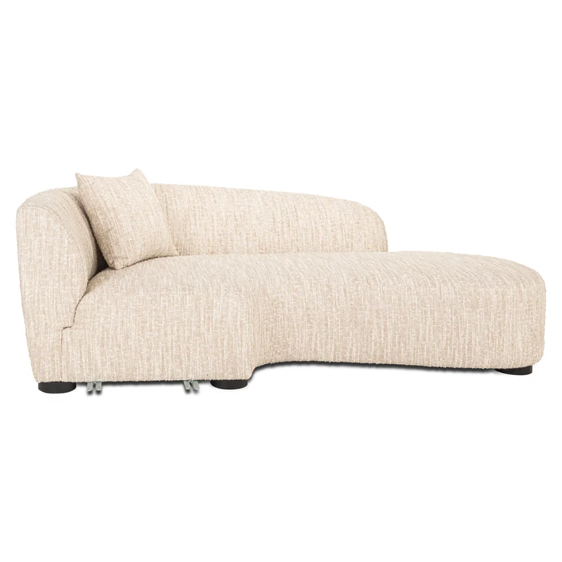 Richmond Sofa Pandora Lounge Right in Beige Angora, 320 cm