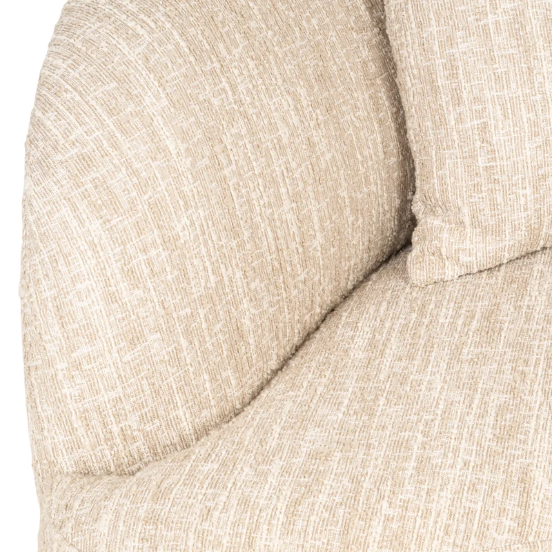 Richmond Sofa Pandora Lounge Right in Beige Angora, 320 cm