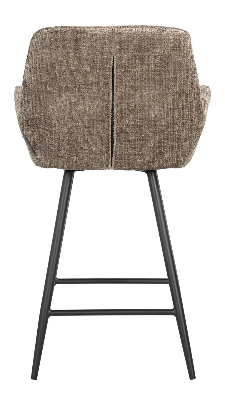 Barhocker Linsey Niagara Stone im 2er-Set, drehbar mit Chenille-Bezug