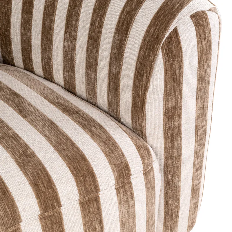 Lounge Stuhl Luxandra Stripes Sand – Richmond Design-Loungesessel