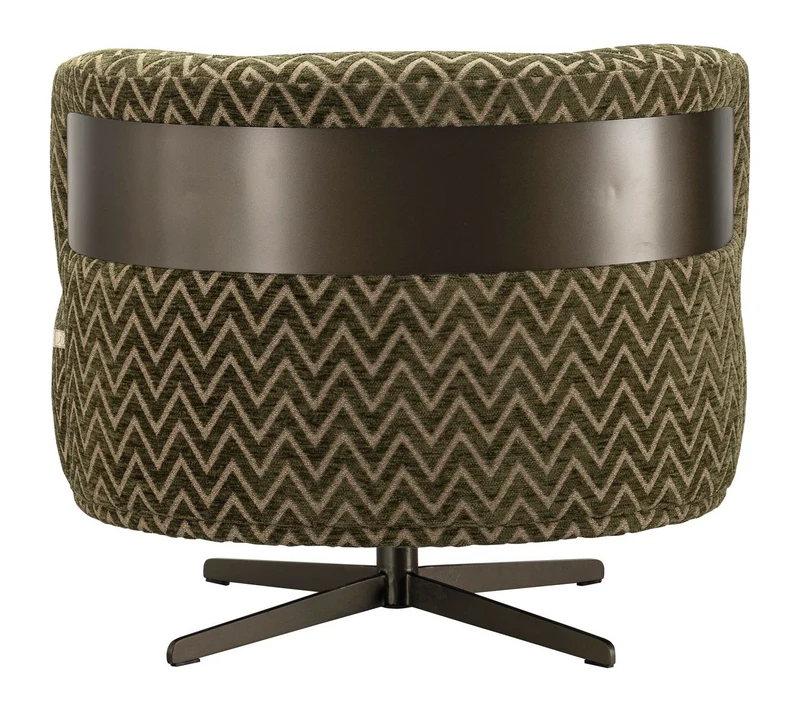 Lounge Stuhl Lauren moss chevron mit Drehfuß und Chevronmuster