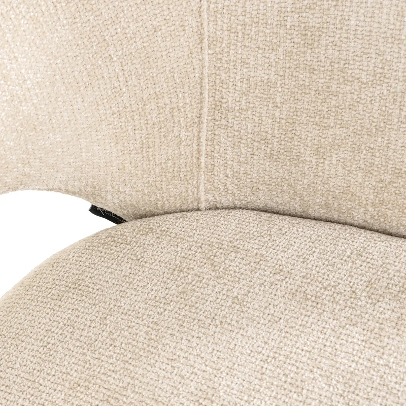 Esszimmerstuhl Kenzi cream unicorn – gepolstert mit Metallbeinen